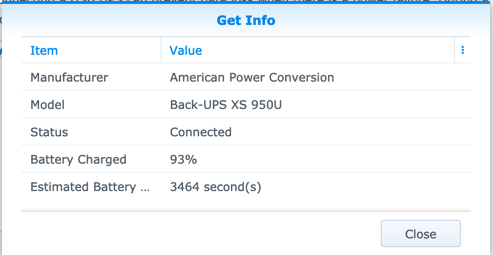 Configuring APC BX950U-GR UPS on Synology