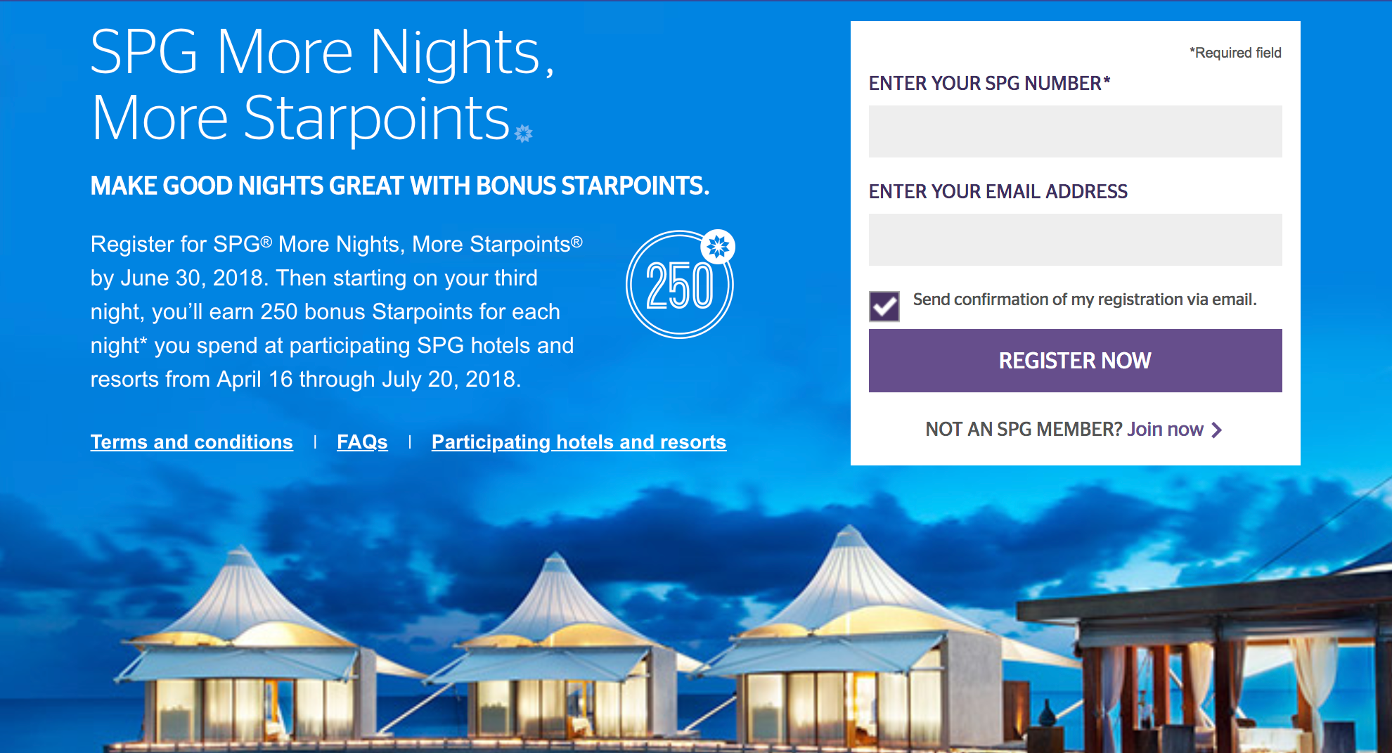 SPG More Nights, More Starpoints from April 16 - July 20